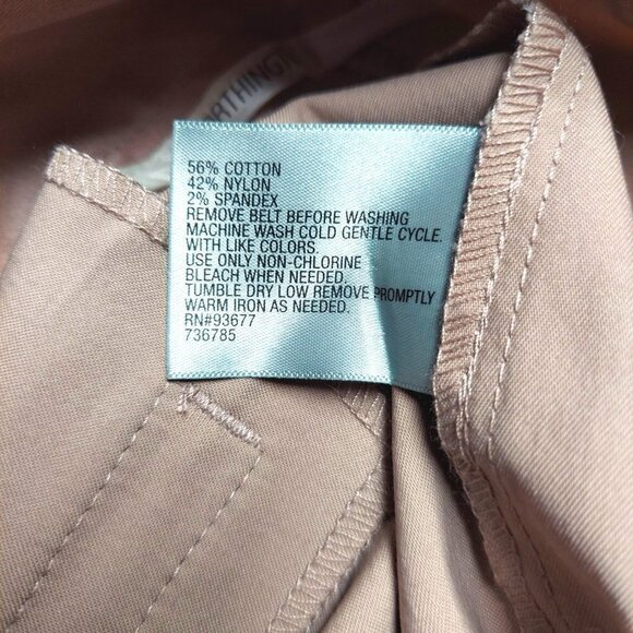 Worthington Women's Modern Fit Khaki Bermuda Shorts w/Belt - Picture 6 of 6